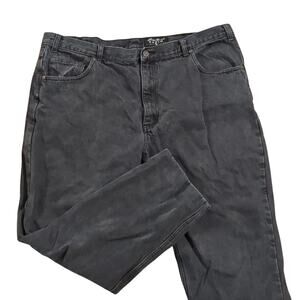 Eddie‎ Bauer Flannel Lined black cotton jeans size 44X32